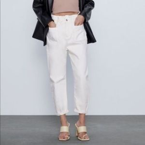 NWT Zara Z1975 high-waisted paperbag baggy jeans